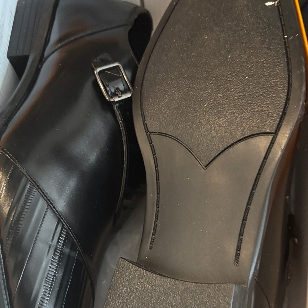 Men's Black Dress Monk Strap Shoes